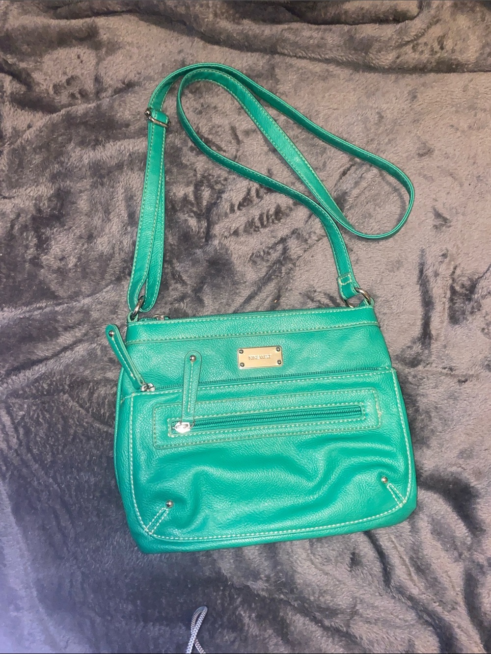 Nine West Teal Crossbody Shoulder Bag